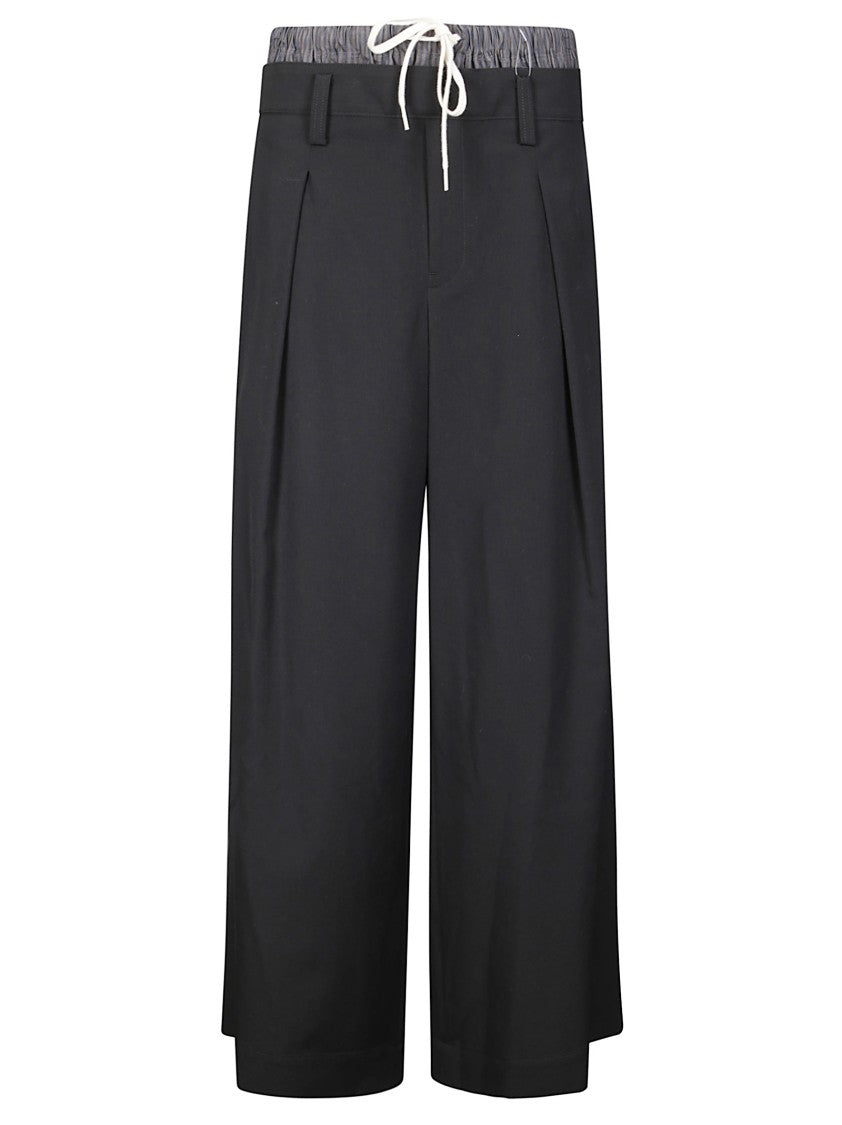Yohji Yamamoto Layered-Like Wide Pants