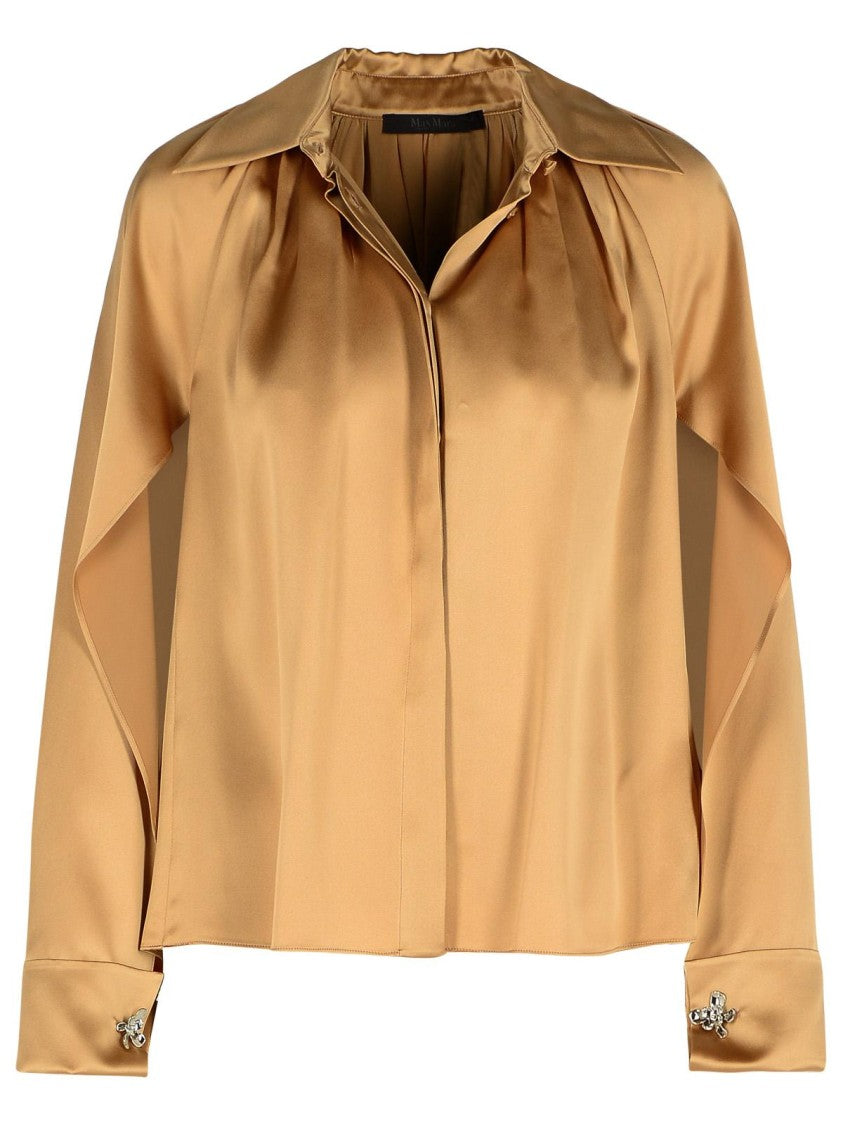 Max Mara Salice' Beige Silk Shirt