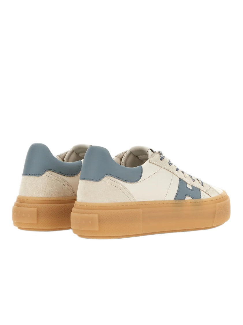 Hogan Low-Top Neutrals Sneakers With Memory Foam Insole