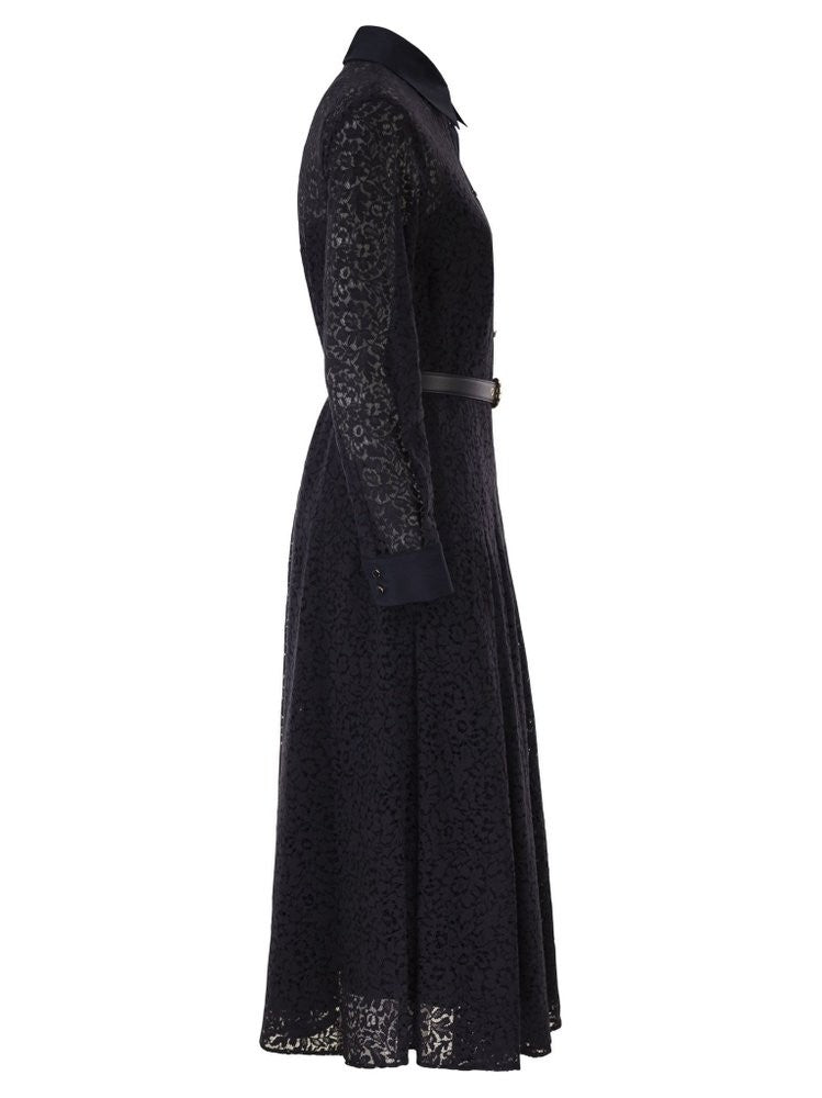 Max Mara Mstricordo Lace Silk Shirt Dress