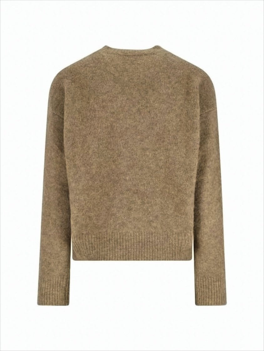 Ami Paris Cozy Sweater With Cropped Hem