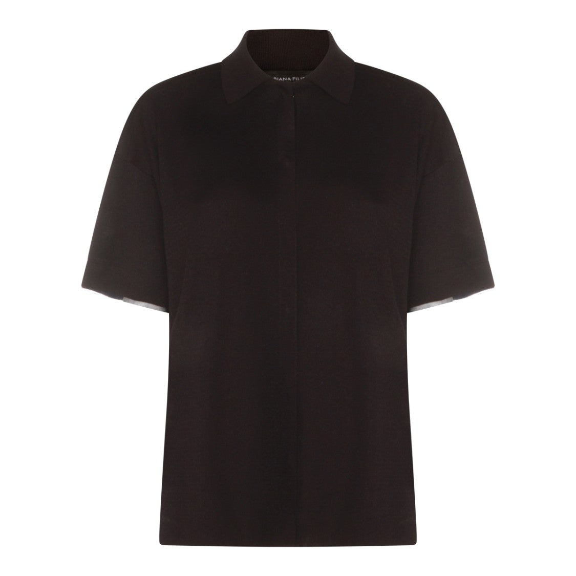 Fabiana Filippi Navy Viscose Polo Shirt Polo Shirt