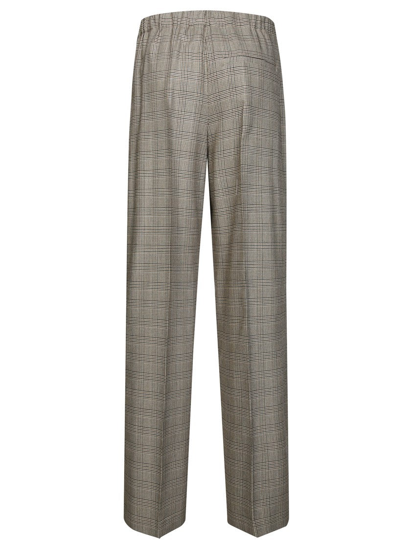 8Pm Mary-A Low-Rise Wide-Leg Check Trousers