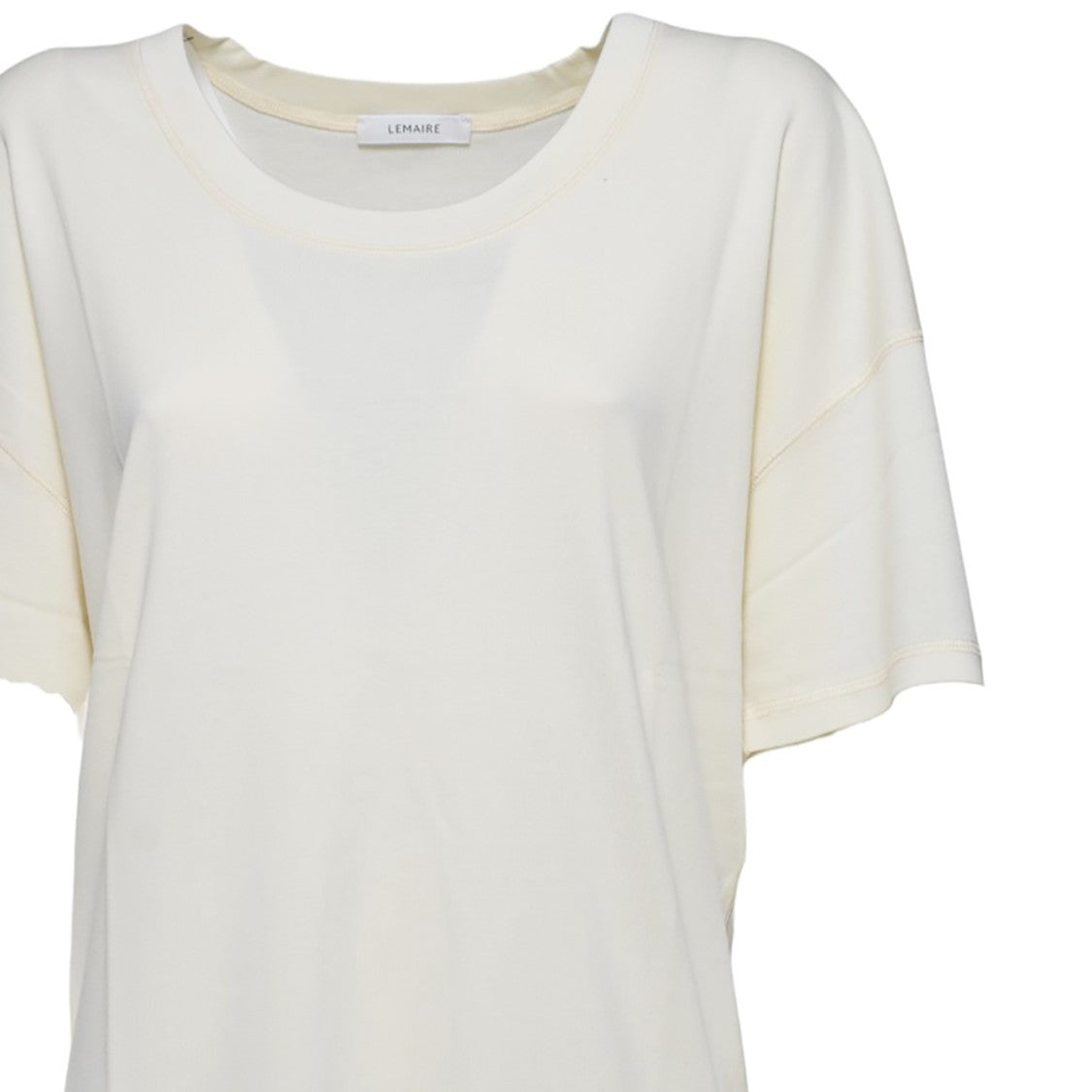 Lemaire Cream Jersey Cotton T-Shirt