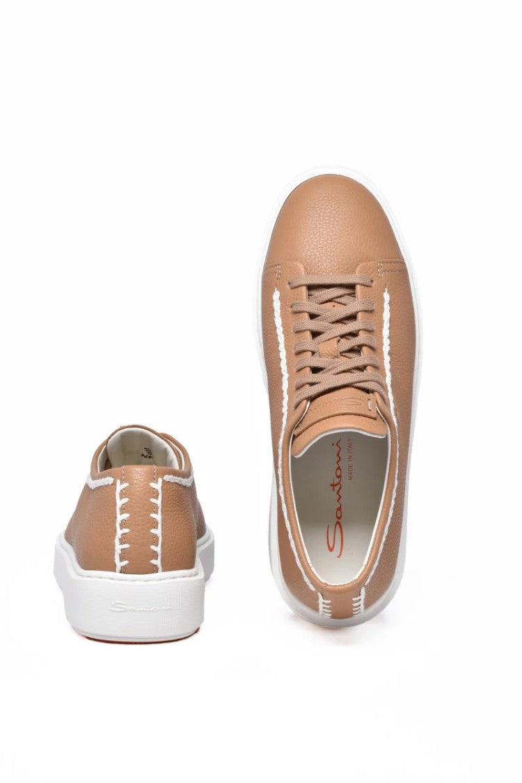 Santoni Hammered Sneakers - Beige