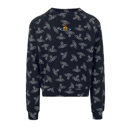 Vivienne Westwood Long-Sleeve Crewneck Sweatshirt With Distinctive Orb Logo