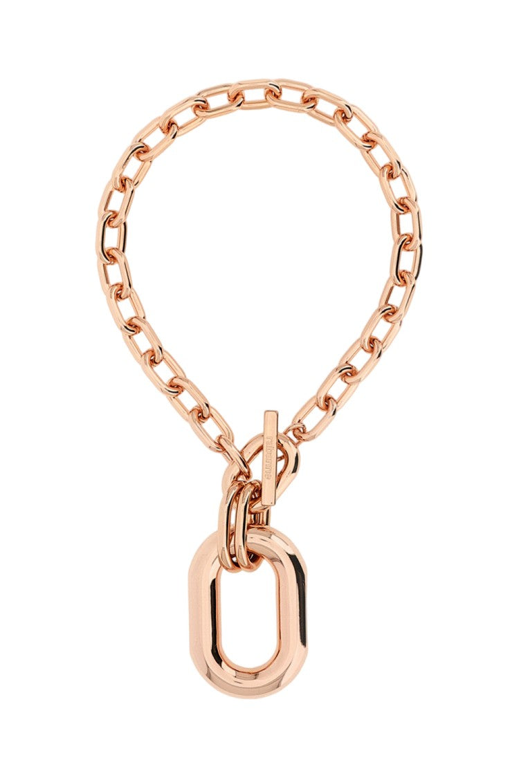 Rabanne Rose Gold Geometric Chain Necklace