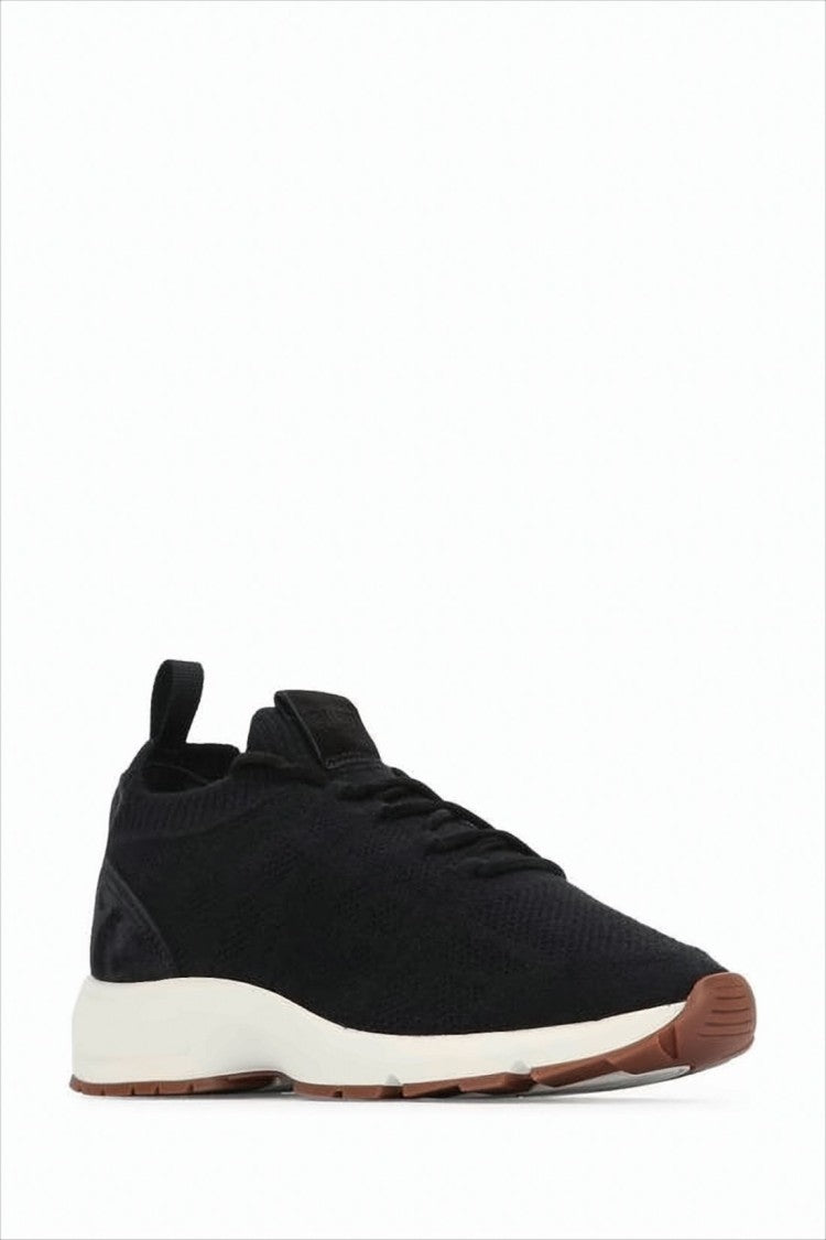 Dior Low-Profile Sneakers With Black Knit Upper
