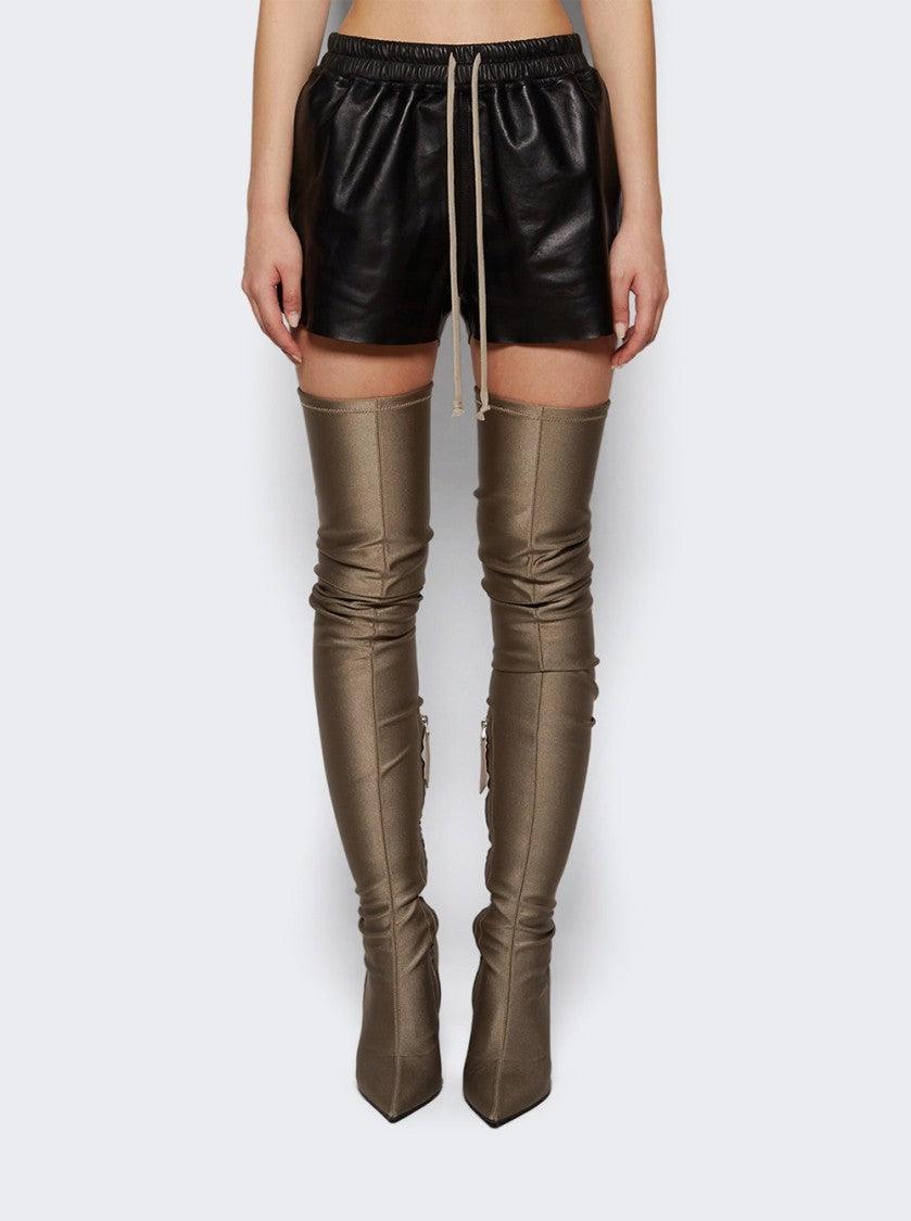 Rick Owens Leather Short Boxers Black