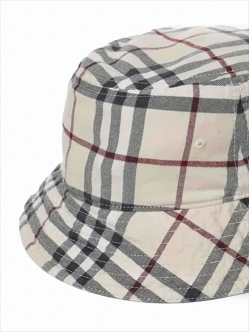 Burberry Checked Cotton Bucket Hat