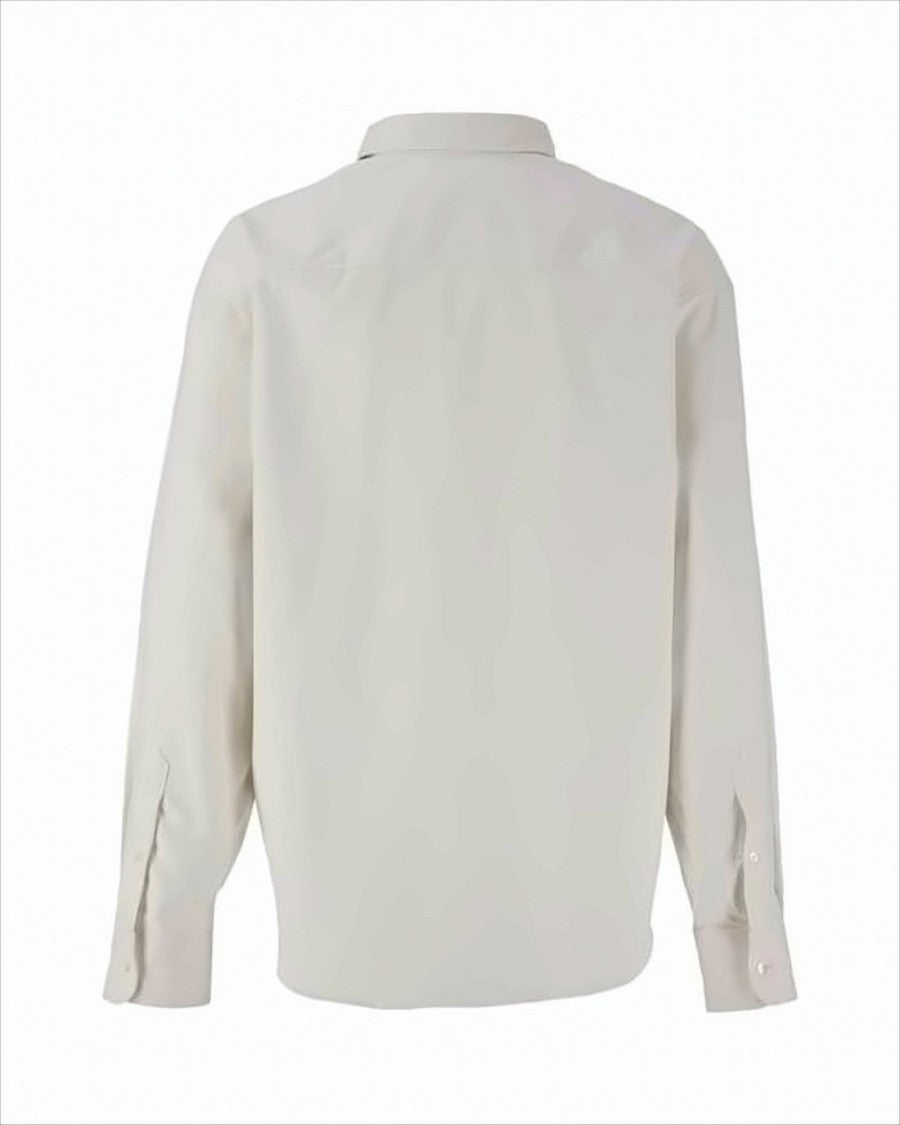 Ami Paris Long-Sleeve Button-Up Shirt With Minimalist Design