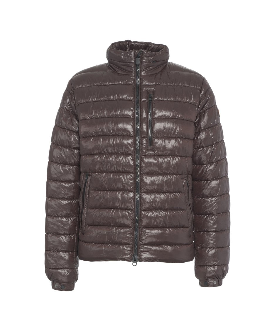 Save The Duck Quilted Brown Jacket With Plumtech Padding