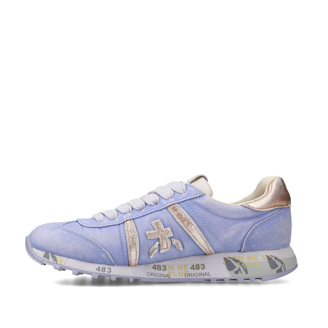 Premiata Lucy Sneakers In Lilac Suede And Technical Fabric