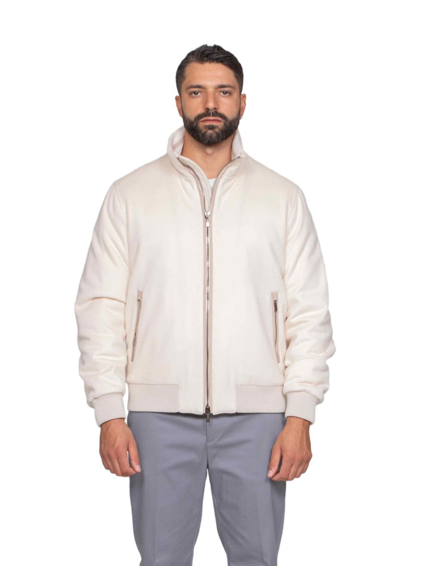 Peserico Minimalist High Collar Zippered Jacket