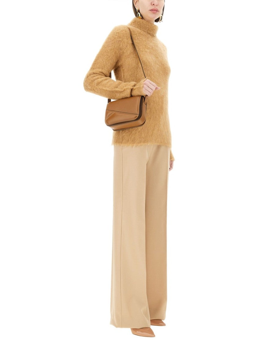 Sportmax High-Waisted Wide-Leg Pants With Clean Front Design