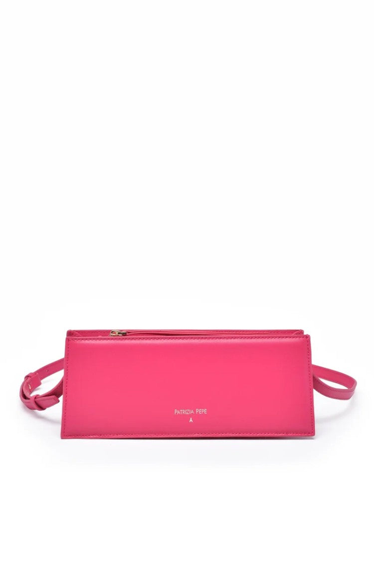 Patrizia Pepe Small Shoulder Bag Leather - Fuchsia
