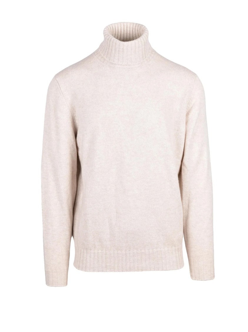 Filippo De Laurentiis Merino Wool And Cashmere Turtleneck With High Ribbed Collar