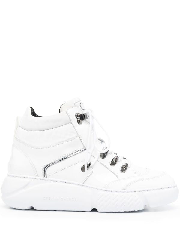 Casadei Modern White Leather Ankle Boots With Padded Collar