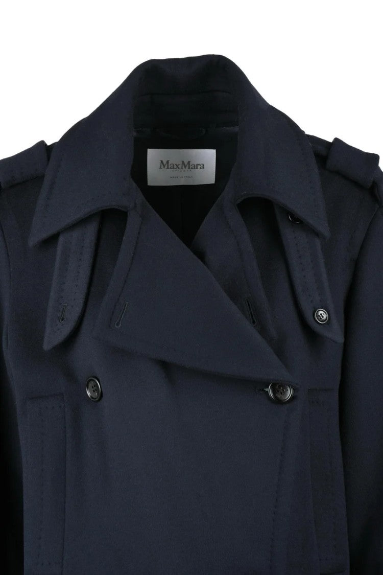 Max Mara Laveno Double-Breasted Coat - Night Blue