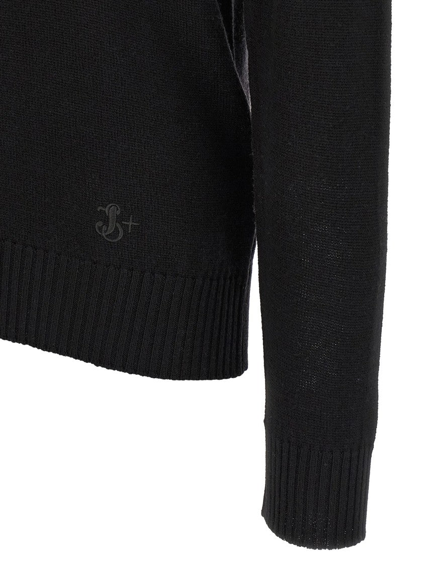 Jil Sander Black Fine Knit Merino Sweater