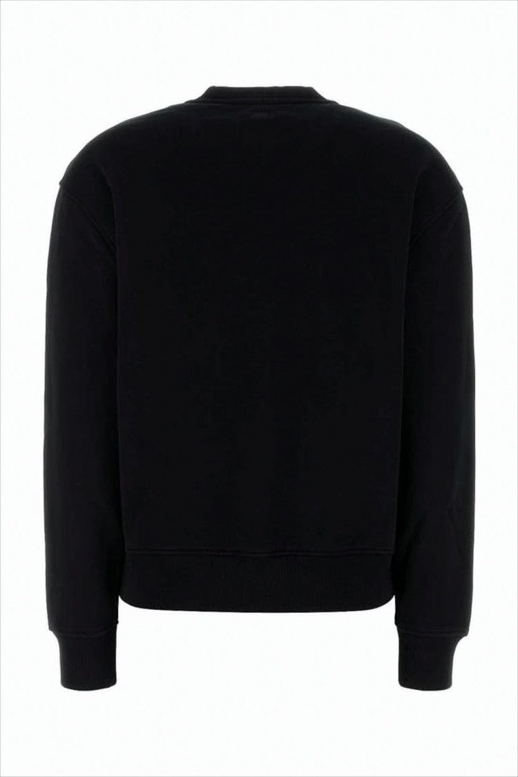 Ami Paris Cropped Long-Sleeve Sweatshirt With Embroidered Logo