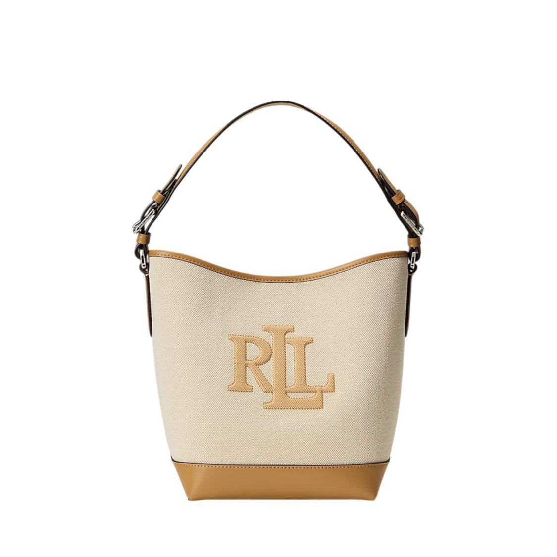 Lauren Ralph Lauren Structured Bucket Bag With Canvas Body