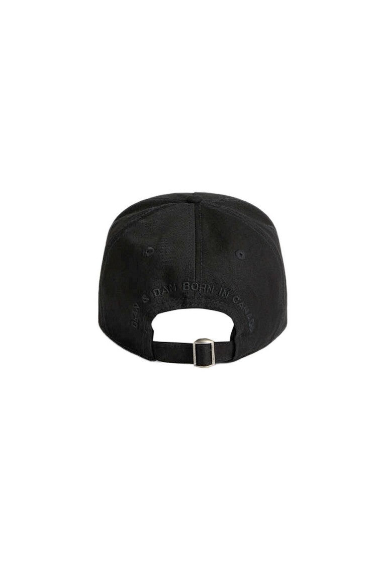 Dsquared2 Structured Black Cap With Bold Logo Patch