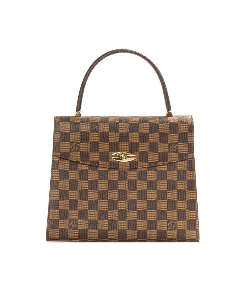 Louis Vuitton Brown Damier Ebene Malesherbes Mm Canvas Tote Bag