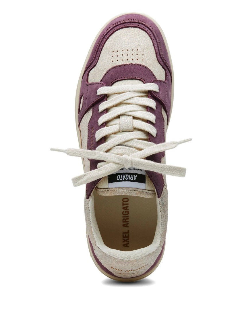 Axel Arigato Light Beige Sneakers With Burgundy Overlays