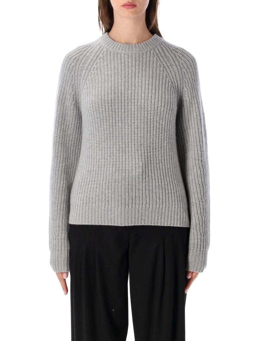 Lisa Yang Miki Cable Ribbed Knit Crewneck Sweater