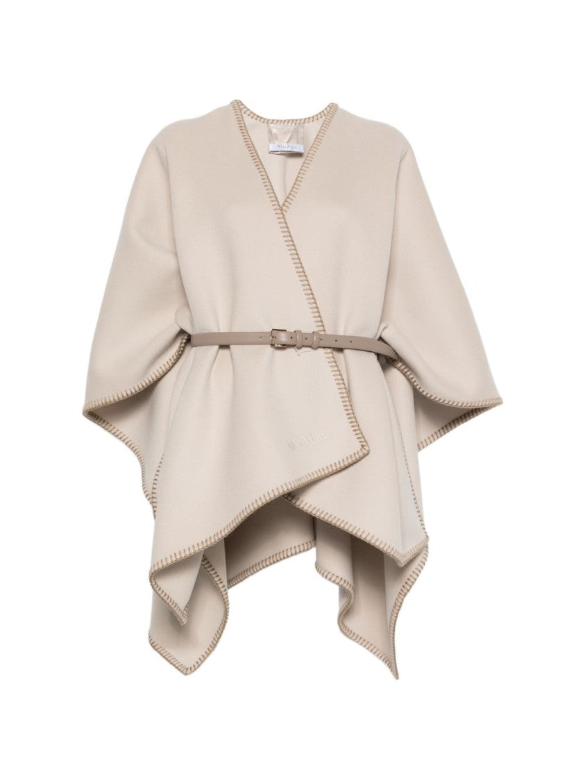 Max Mara Asymmetrical Draped Belted Coat