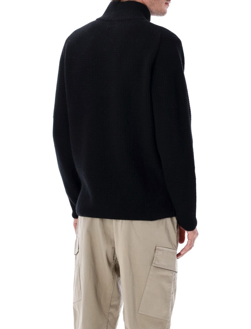 C.P. Company Half Zip Waffle Knit Sweater
