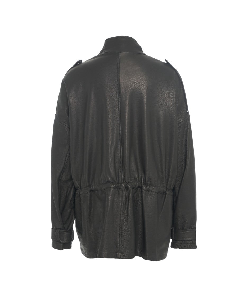 Giorgio Brato Oversized Leather Jacket