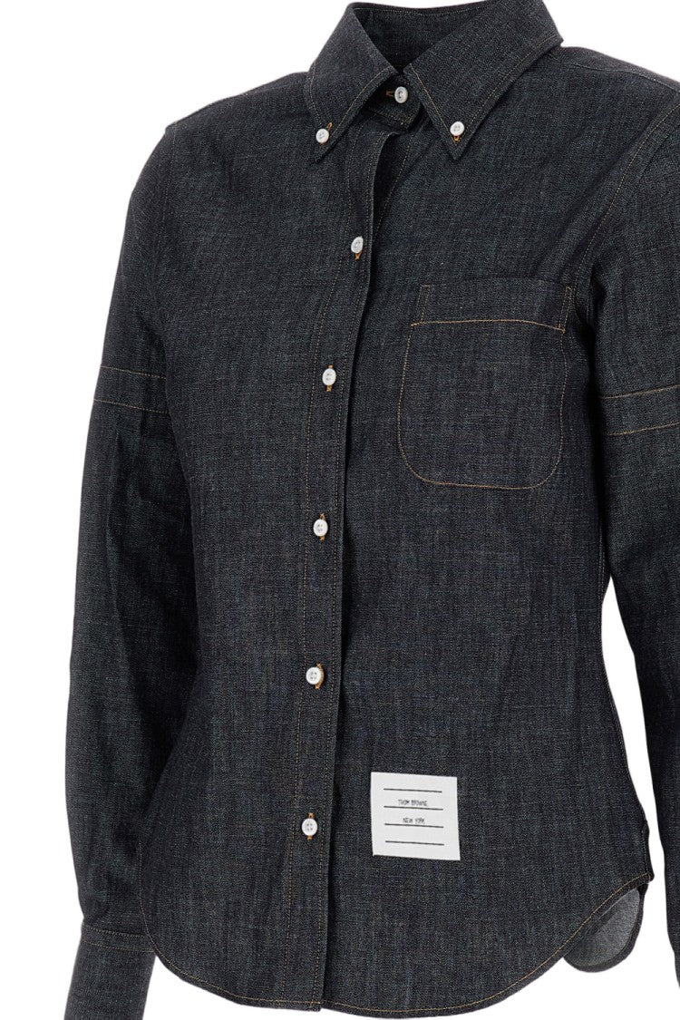 Thom Browne Classic Long Sleeve Denim Shirt