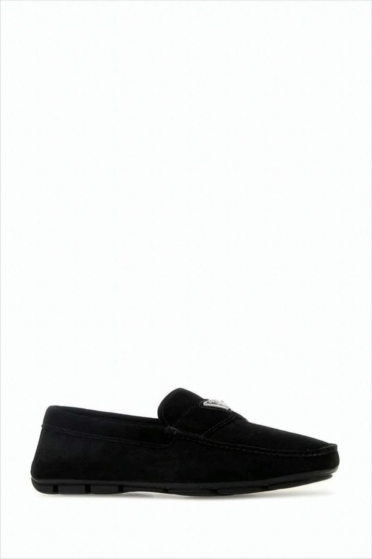 Prada Suede Loafers With Low-Profile Rubber Sole