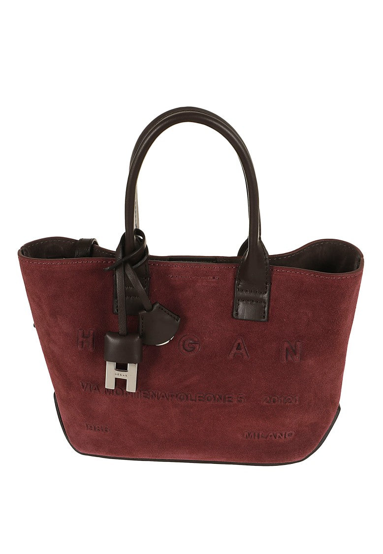 Hogan Address Mini Suede Tote Bag
