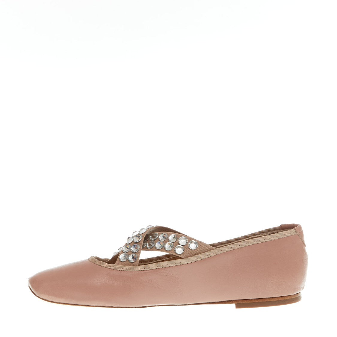 Casadei Pink Ballerina Cross Strass