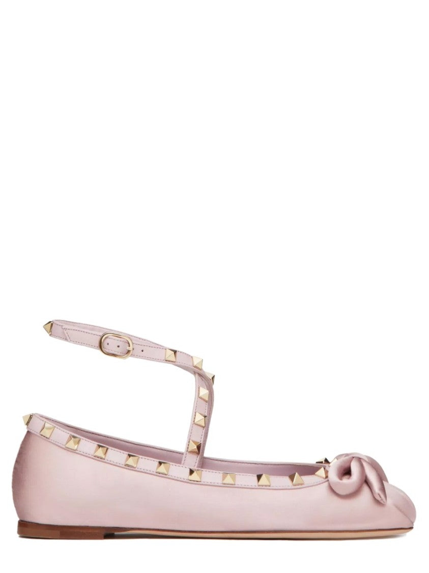 Valentino Garavani Satin "Rockstud" Ballerina