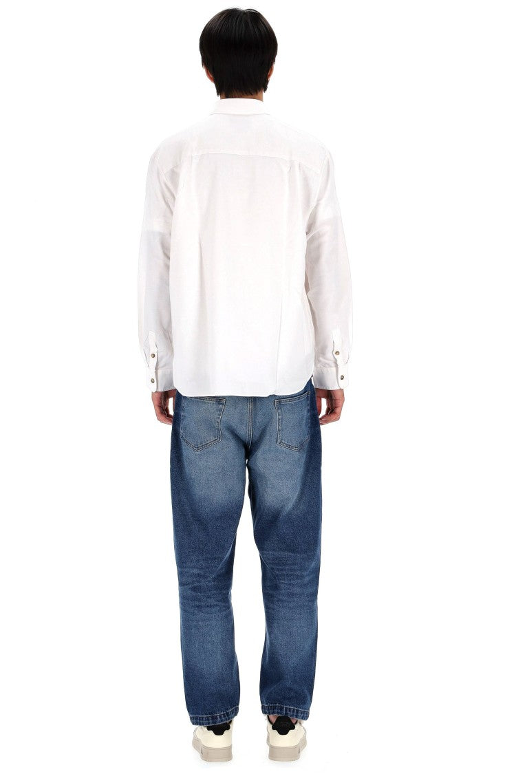 A.P.C. Relax Fit Cotton Piquet Shirt With Pocket