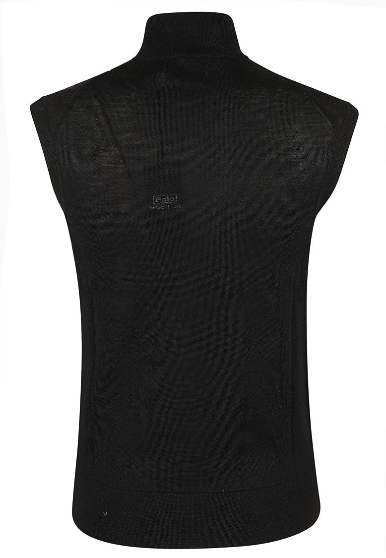 Polo Ralph Lauren Sleeveless Turtleneck Pullover Sweater With Fine-Knit Texture
