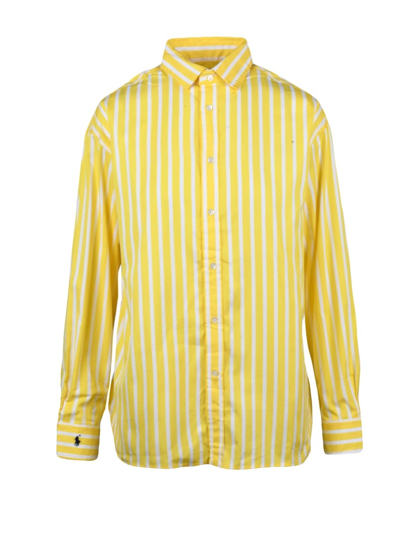 Polo Ralph Lauren Vertical Striped Cotton Shirt With Classic Collar