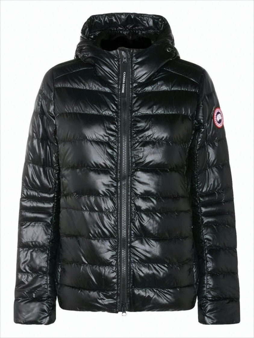 Canada Goose Fitted Black Down Jacket With Quilted Design