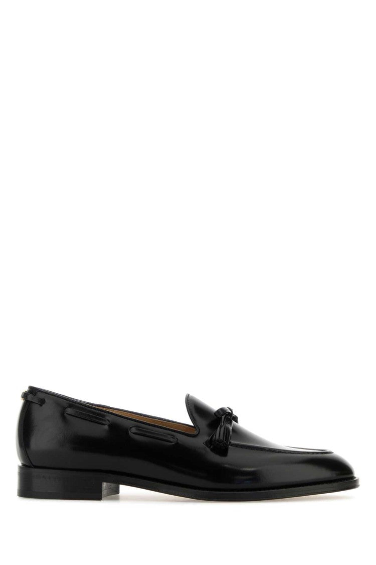 Valentino Garavani Black Leather Bowshire Loafers