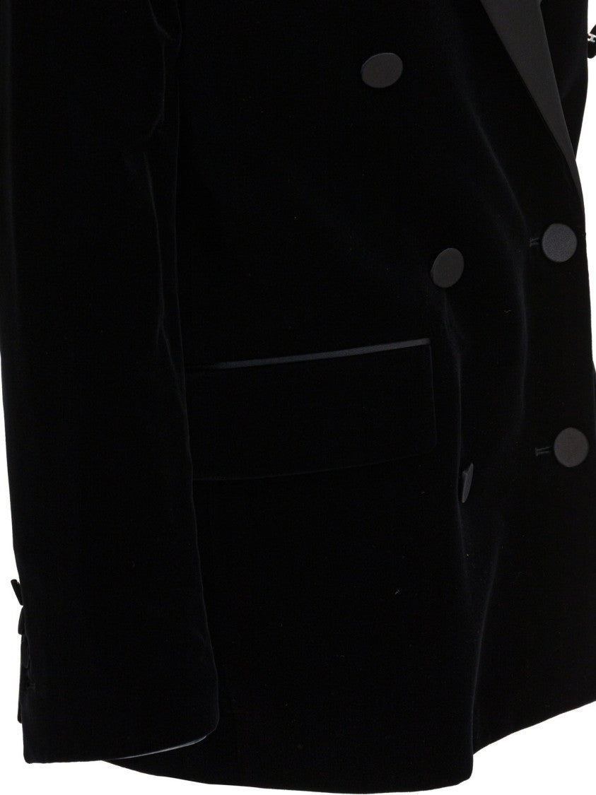 Golden Goose Velvet And Satin Double-Breasted Blazer
