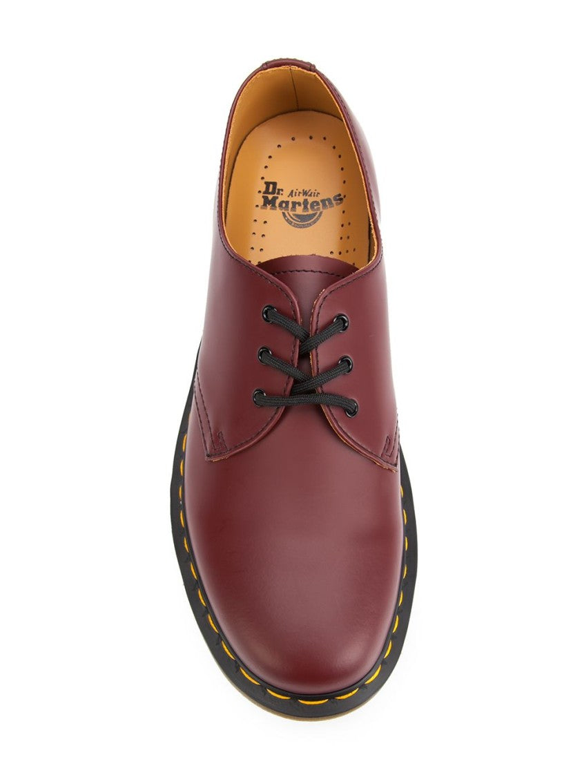 Dr. Martens Classic Lace-Up Red Leather Low-Cut Sneakers