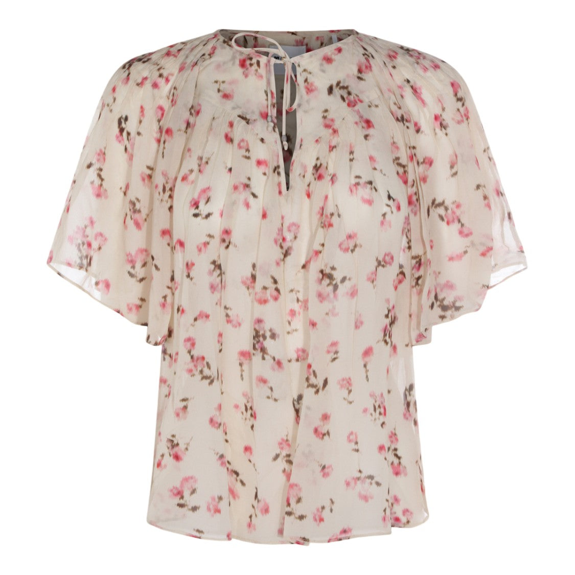 Isabel Marant Étoile Delicate Floral Print Blouse With Flutter Sleeves