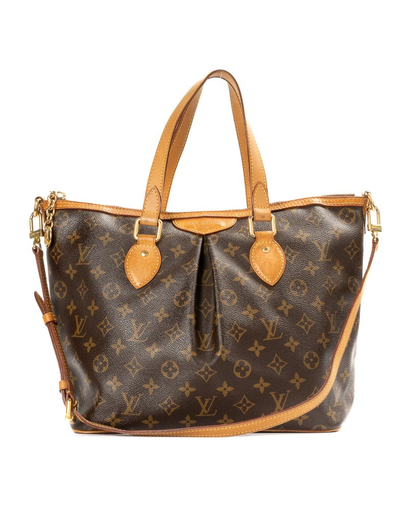 Louis Vuitton Palermo Mm Monogram Tote Bag With Vachetta Trimming