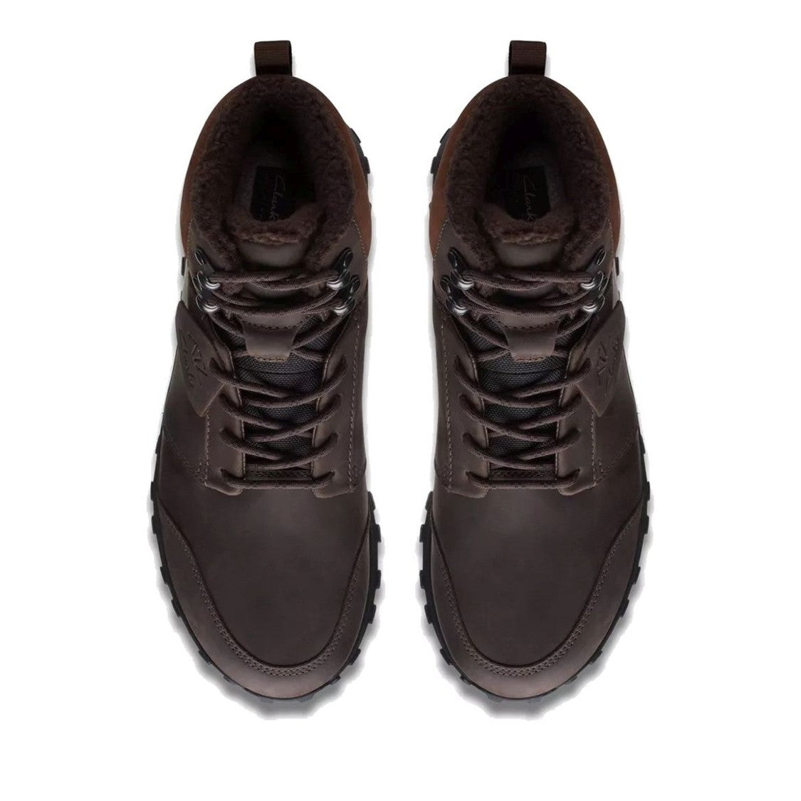 Clarks Atl Trek Up Wp Brown Lace-Up Padded Collar Leather Boots