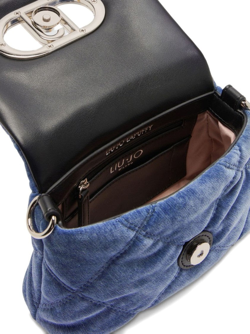 Liu Jo Quilted Shoulder Bag With Metal Logo And Versatile Straps