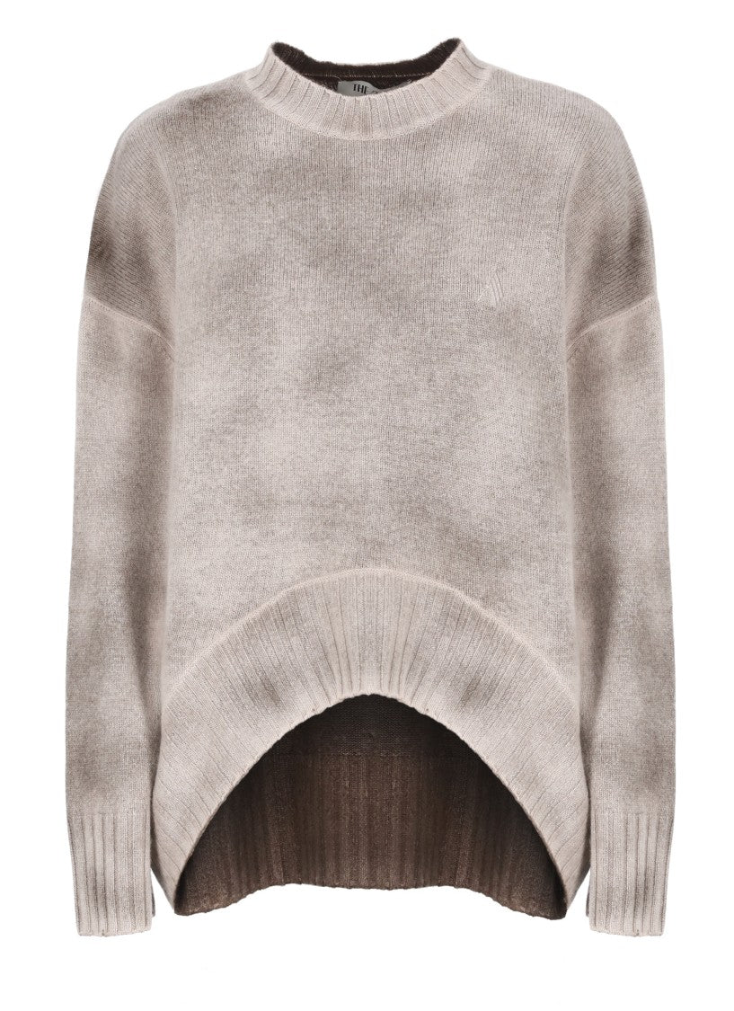The Attico Asymmetric Wool And Cashmere Blend Sweater